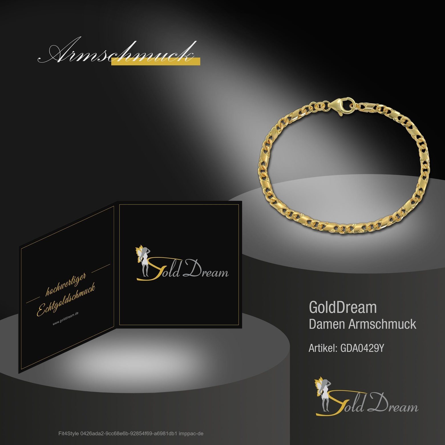 8 GoldDream Damen, Armband 19cm, Goldarmband (Armband), 8Karat (Dollar) Armband Karat, Farbe 333 ca. Herren Dollar-Kette GoldDream Gelbgold -