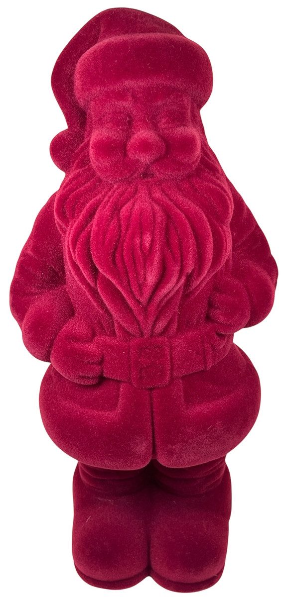 finehomegarden Weihnachtsmann Santa Nikolaus dunkelrot beflockt H30cm+H40cm günstig online kaufen