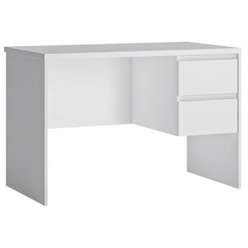 Lomadox Schreibtisch FORTALEZA-129, Schreibtisch mit 2 Regalen in weiß