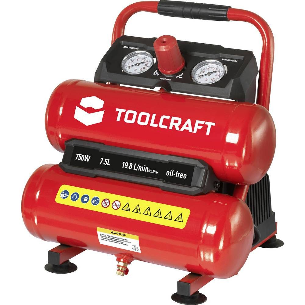 TOOLCRAFT Kompressor Druckluft-Kompressor 7.5 l 8 bar TO-10179675