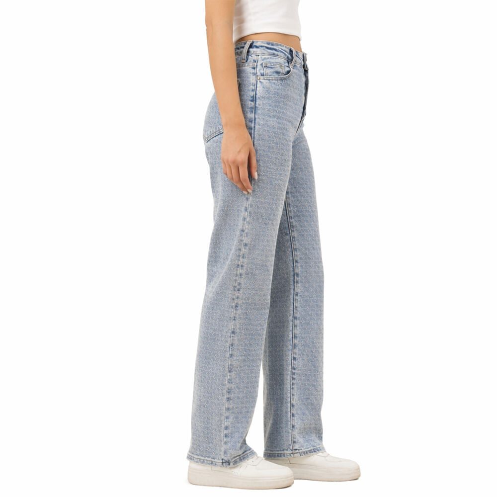 Ital-Design Stretch-Jeans Damen Freizeit (91279887) Destroyed-Look Stretch High Waist Jeans in Hellblau