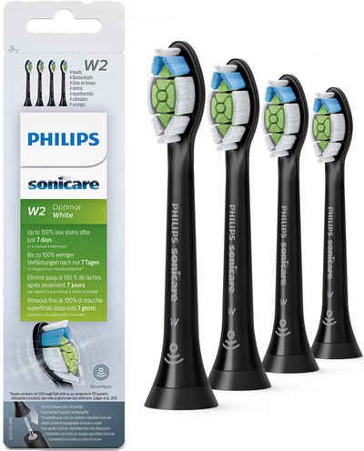 Philips Sonicare Aufsteckbürsten Standard W2 Optimal White HX6064, mit der Bürstenkopferkennung, Standardgröße