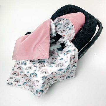 Babydecke Ganzjährige Einschlagdecke Babyschale Autositz universal,0-6 0-12 Mon., BABEES