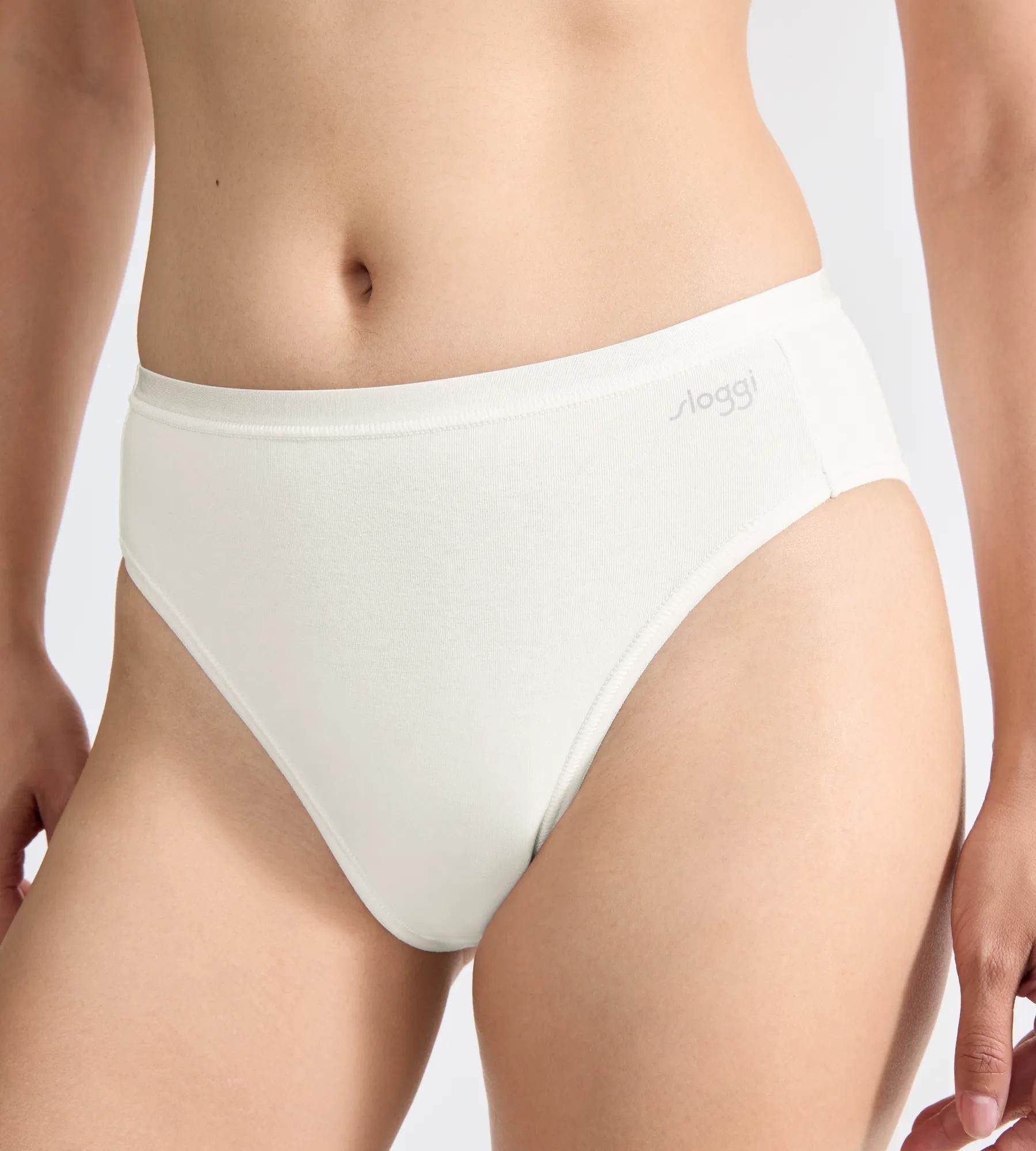 sloggi Tai-Slip GO Daily Cotton (3er Pack) Glanz-Effekt Details, hoher Beinausschnitt, weich, elastisch