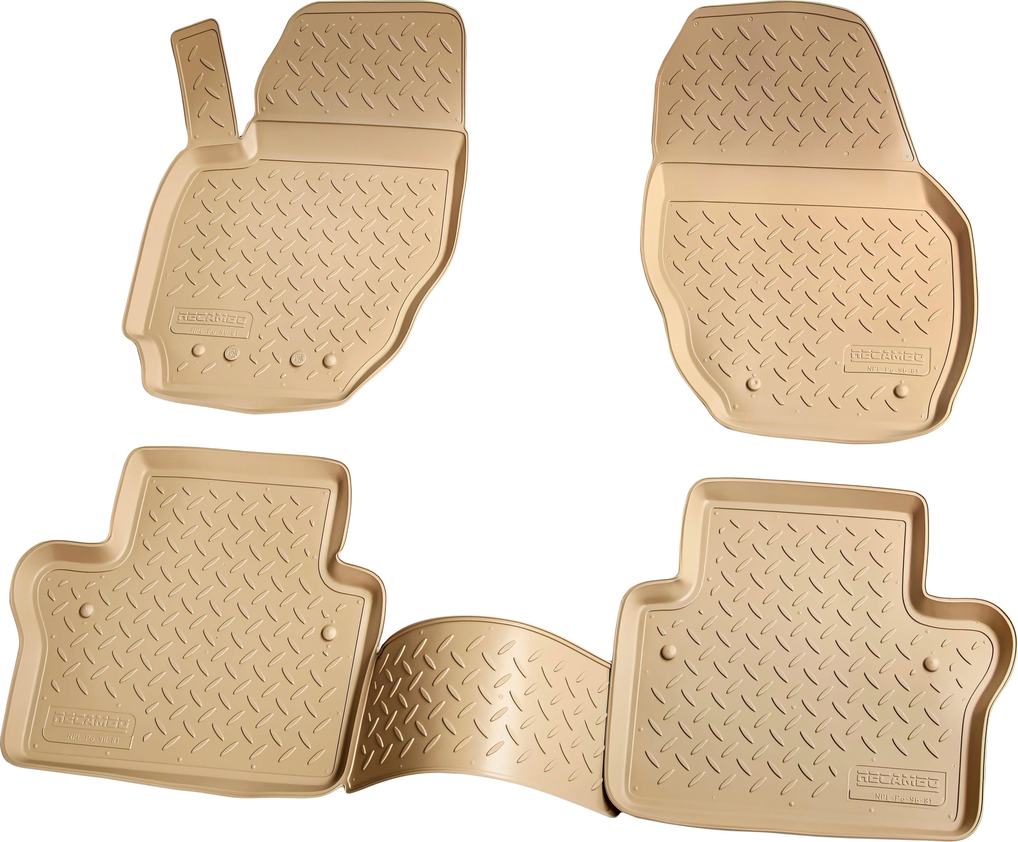 RECAMBO Passform-Fußmatten CustomComforts (4 St), III perfekte V70, 2016, XC70 geruchsneutral Pflegeleicht, - für strapazierfähig, reißfest und 2007 Passform, VOLVO