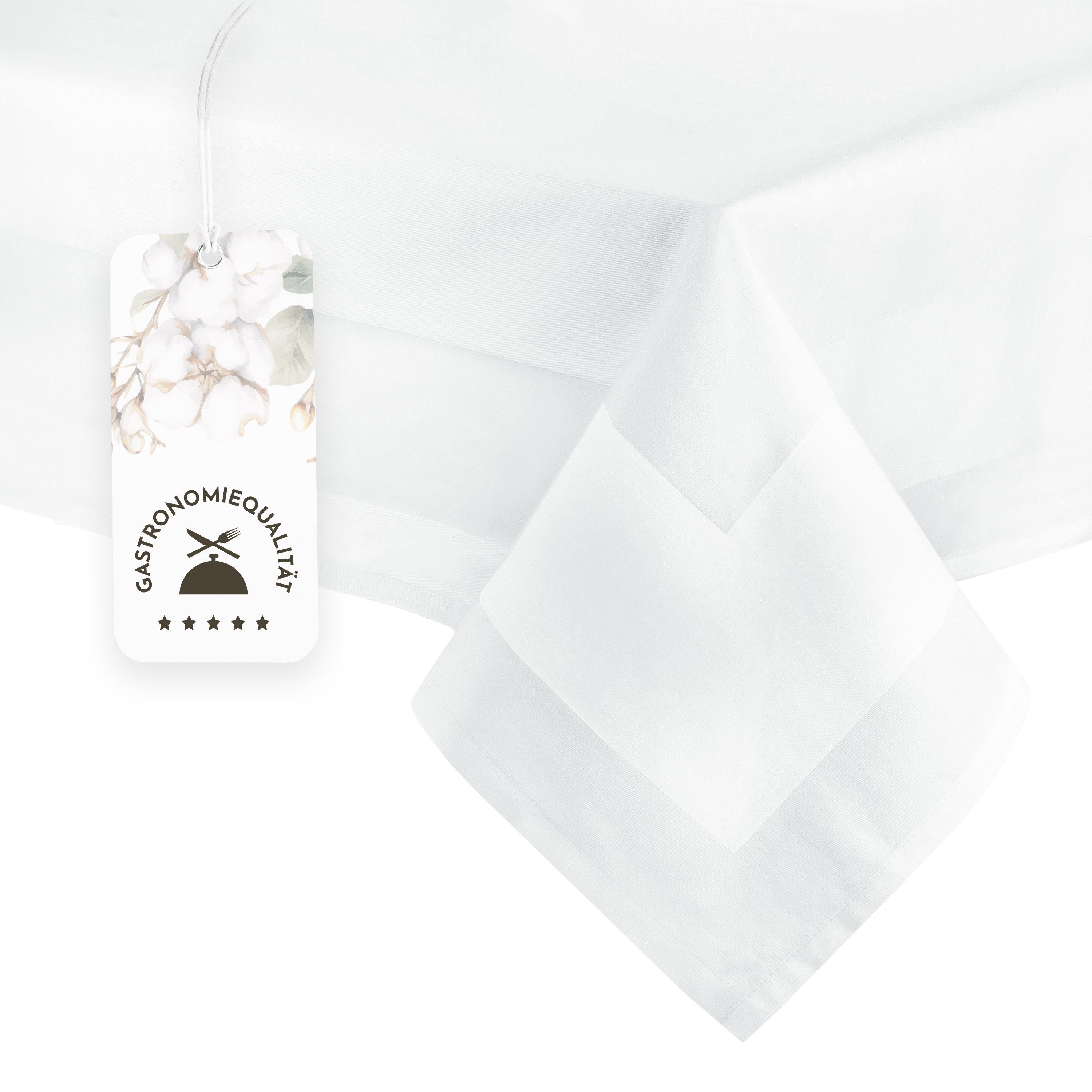 ZOLLNER Tischdecke, 130 x 130 cm, 100% Baumwolle, Vollzwirn, vom Hotelwäsch günstig online kaufen