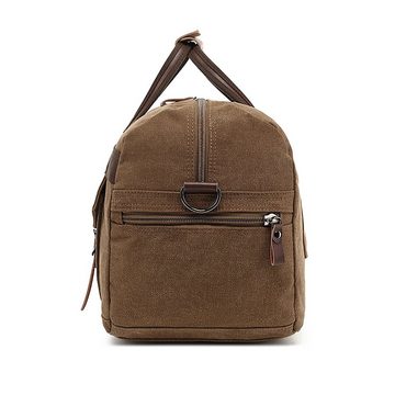 TAN.TOMI Reisetasche Canvas Reisetaschen, Großräumige Handtasche Schultertasch, Sporttasche Reisetasche mit 2 Seiten Taschen für Erweiterungen