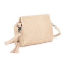 Vivance Umhängetasche Clutch, Handtasche,Schultertasche,Tragetasche,Crossbody Bag, Bast-Optik VEGAN