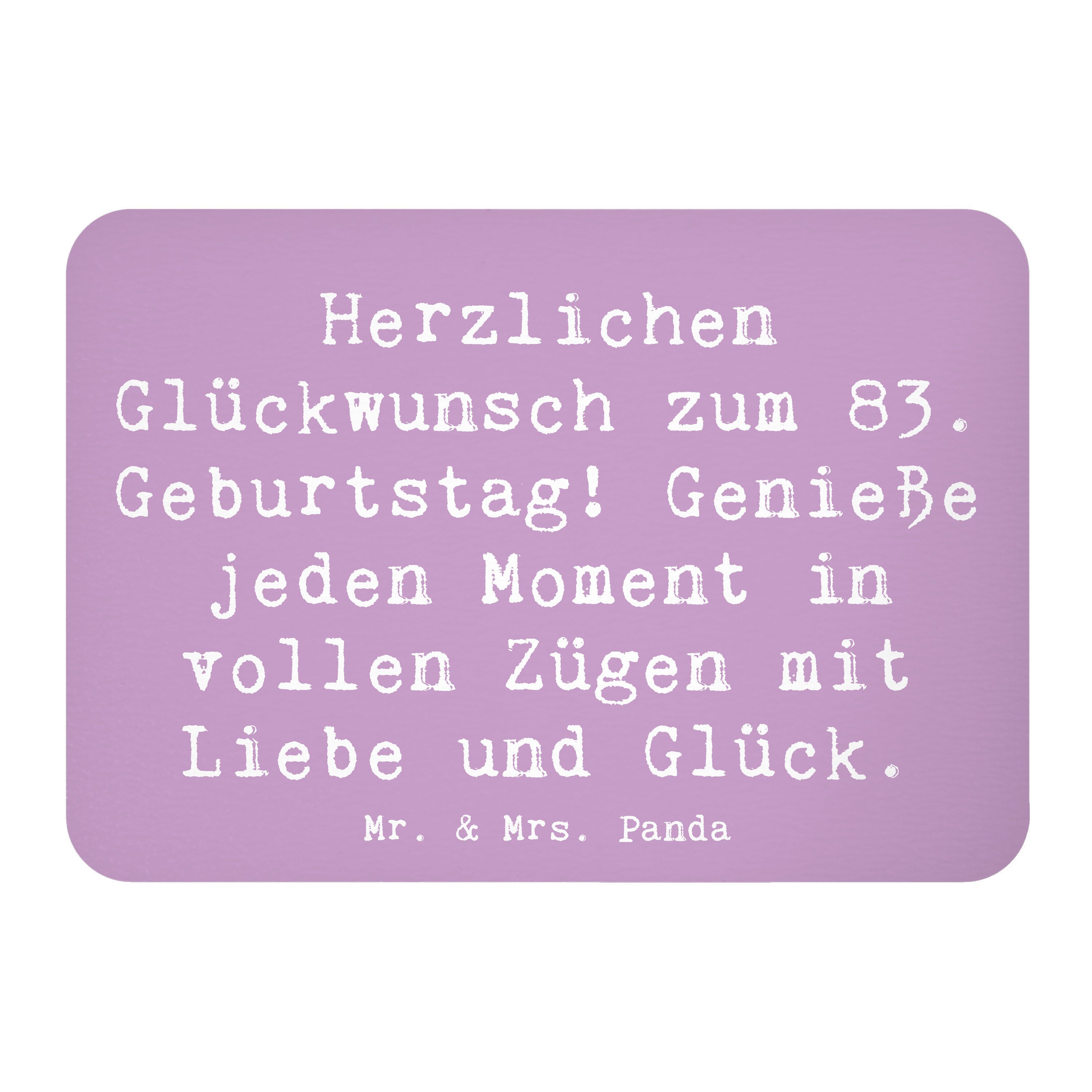 Magnet Spruch 83. Geburtstag Liebe Glück - Lavendeltraum - Geschenk, Liebe u