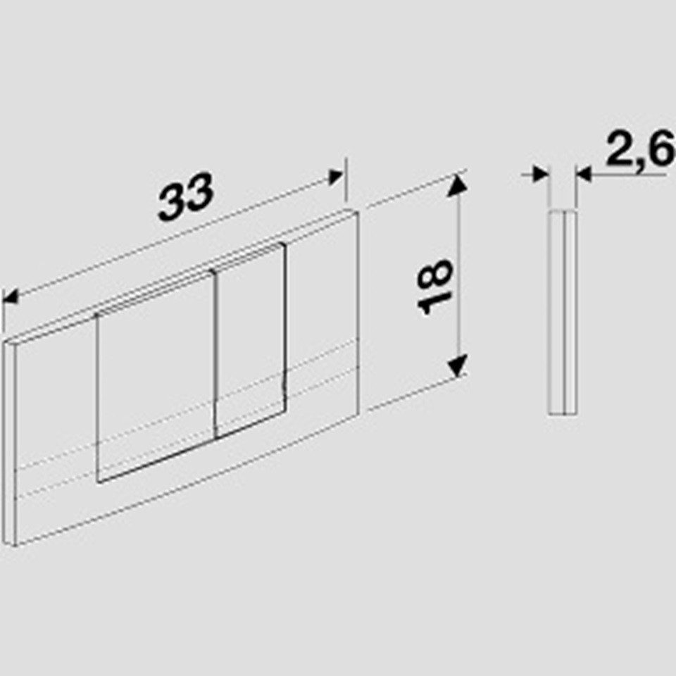 SANIT Betätigungsplatte SANIT WC Betätigungsplatte für FRIABLOC Modell F 102