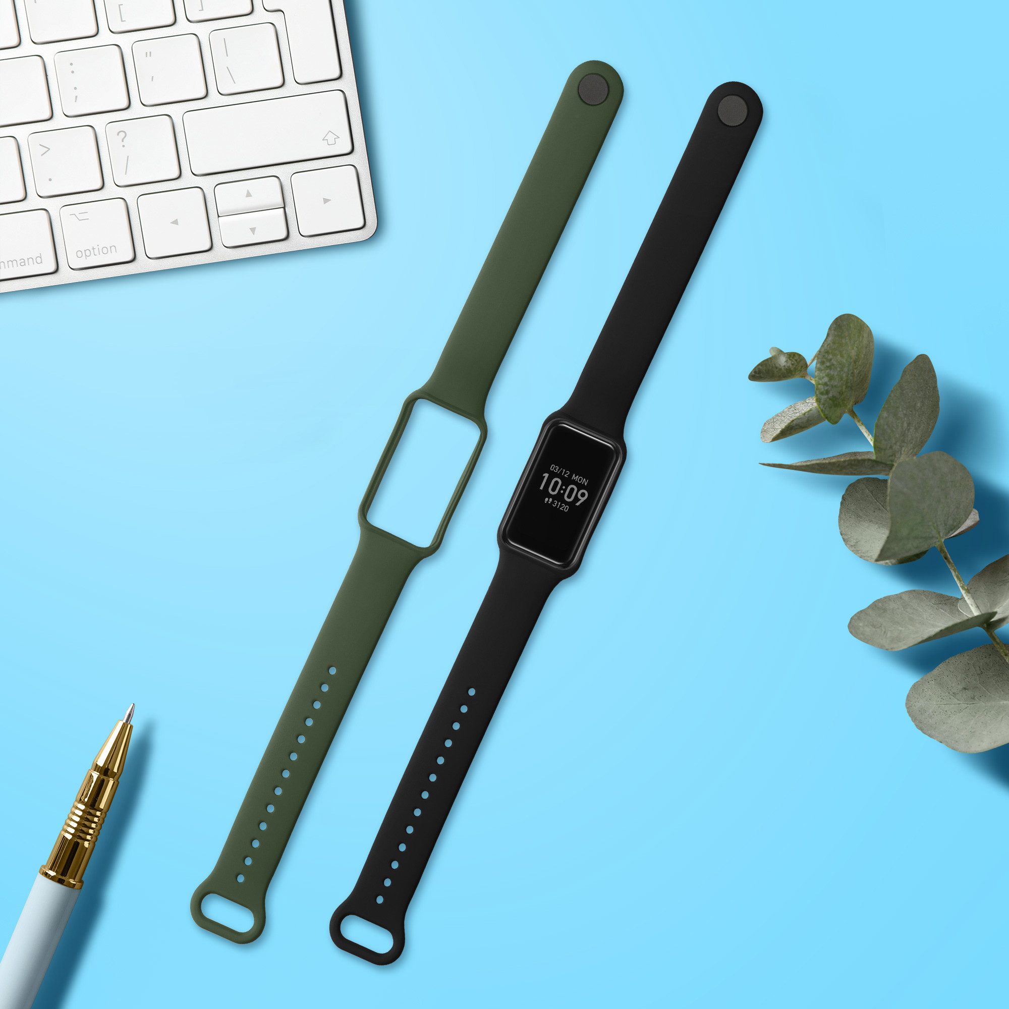 kwmobile Uhrenarmband für Amazfit Band 7 Armband Smartwatch, 2-tlg., Ersatzarmband für Fitnesstracker - Wechselarmband Smartwatch