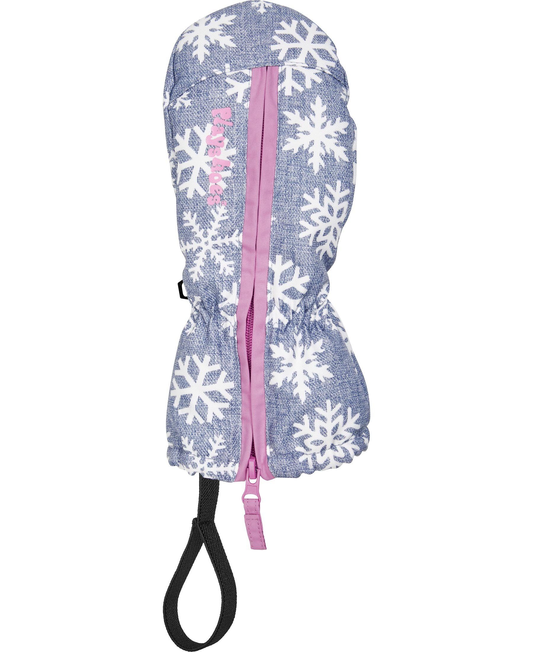 Playshoes Skihandschuhe Fäustling Schneeflocken mit Reißverschluss