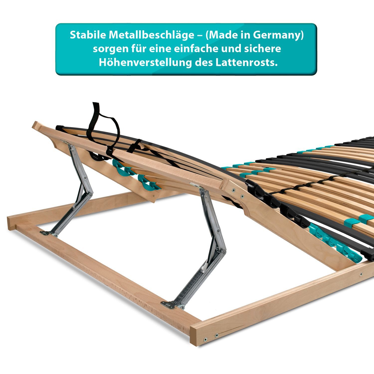 Lattenrost, Coemo, Kopfteil manuell verstellbar, Fußteil nicht verstellbar, DRÖMSON 100x200, Kopfteil verstellbar, preisgünstiger Bausatz