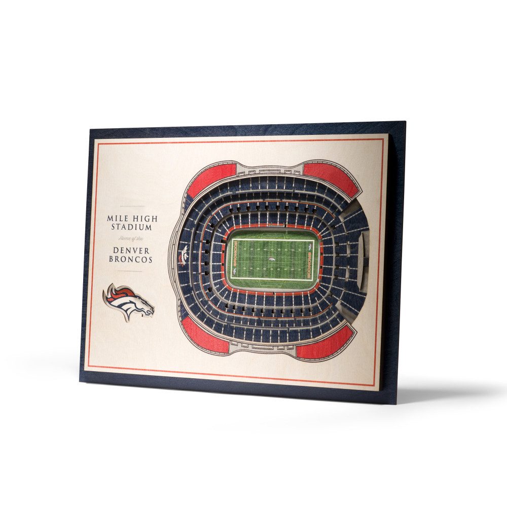 Denver Broncos Wanddekoobjekt Denver Broncos 5-Layer 3D Stadium View