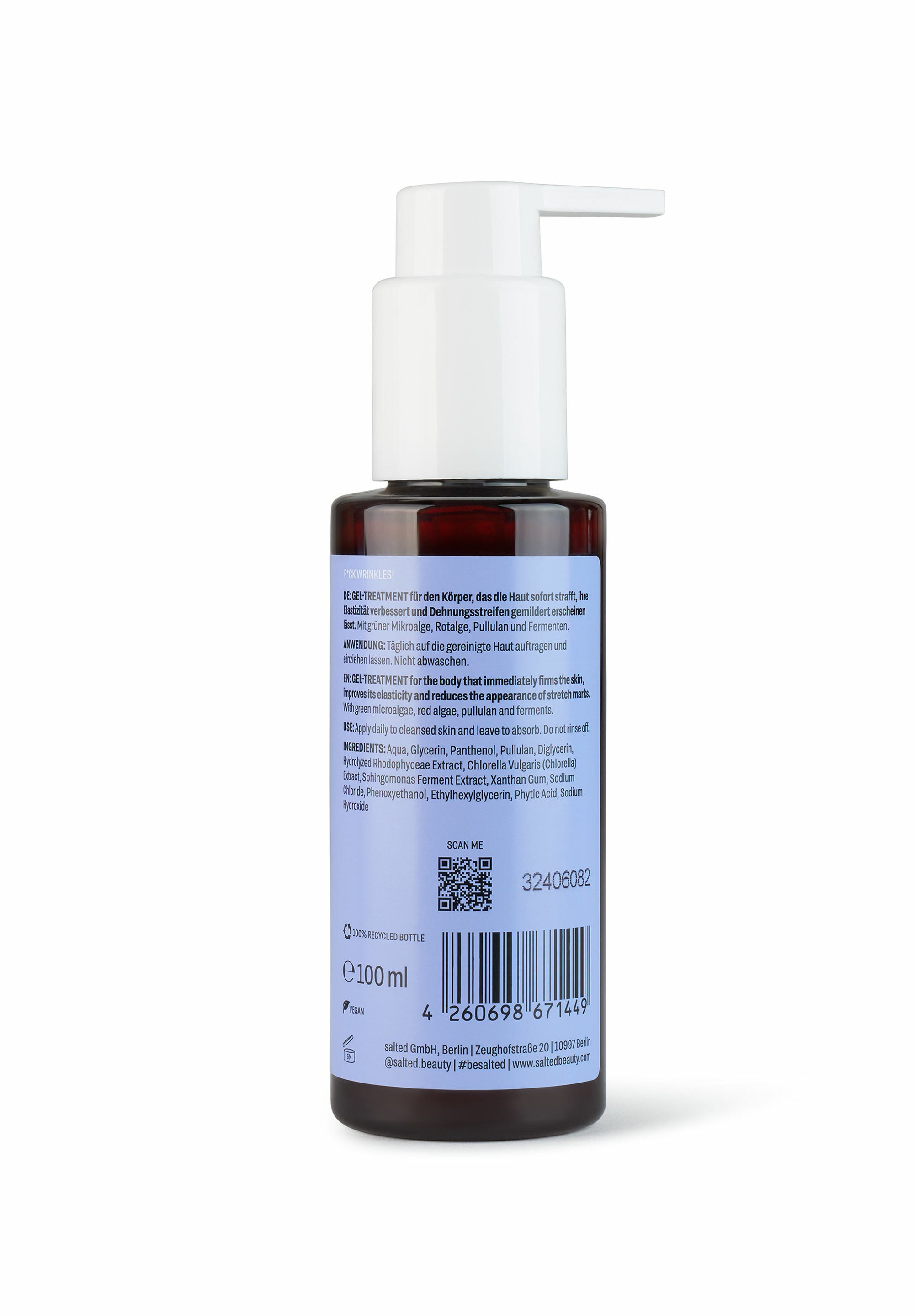 salted. Körperpflegemittel Straffendes Gel-Serum für den Körper, ohne Duft
