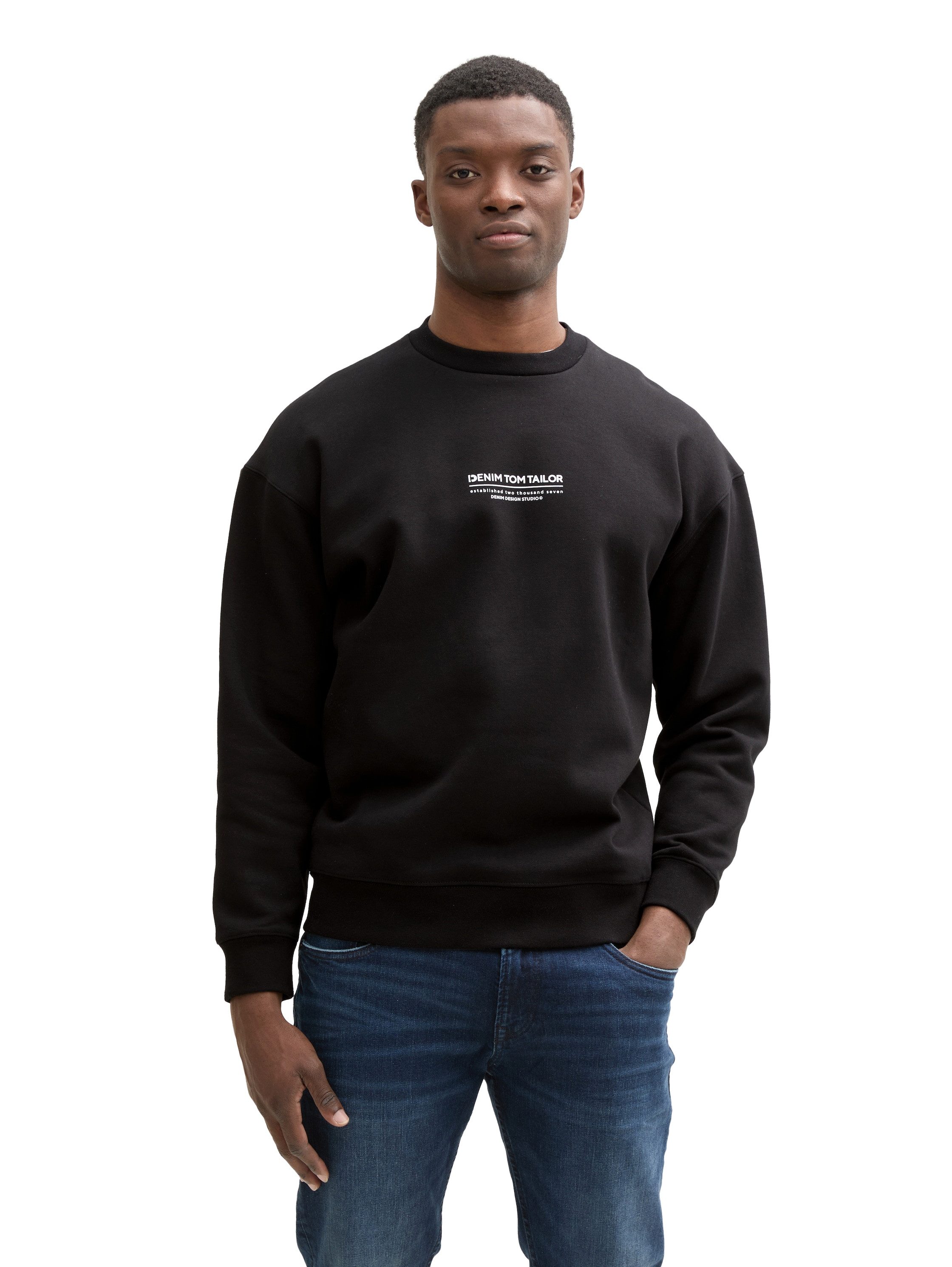 TOM TAILOR Denim Sweatshirt mit Logo Print