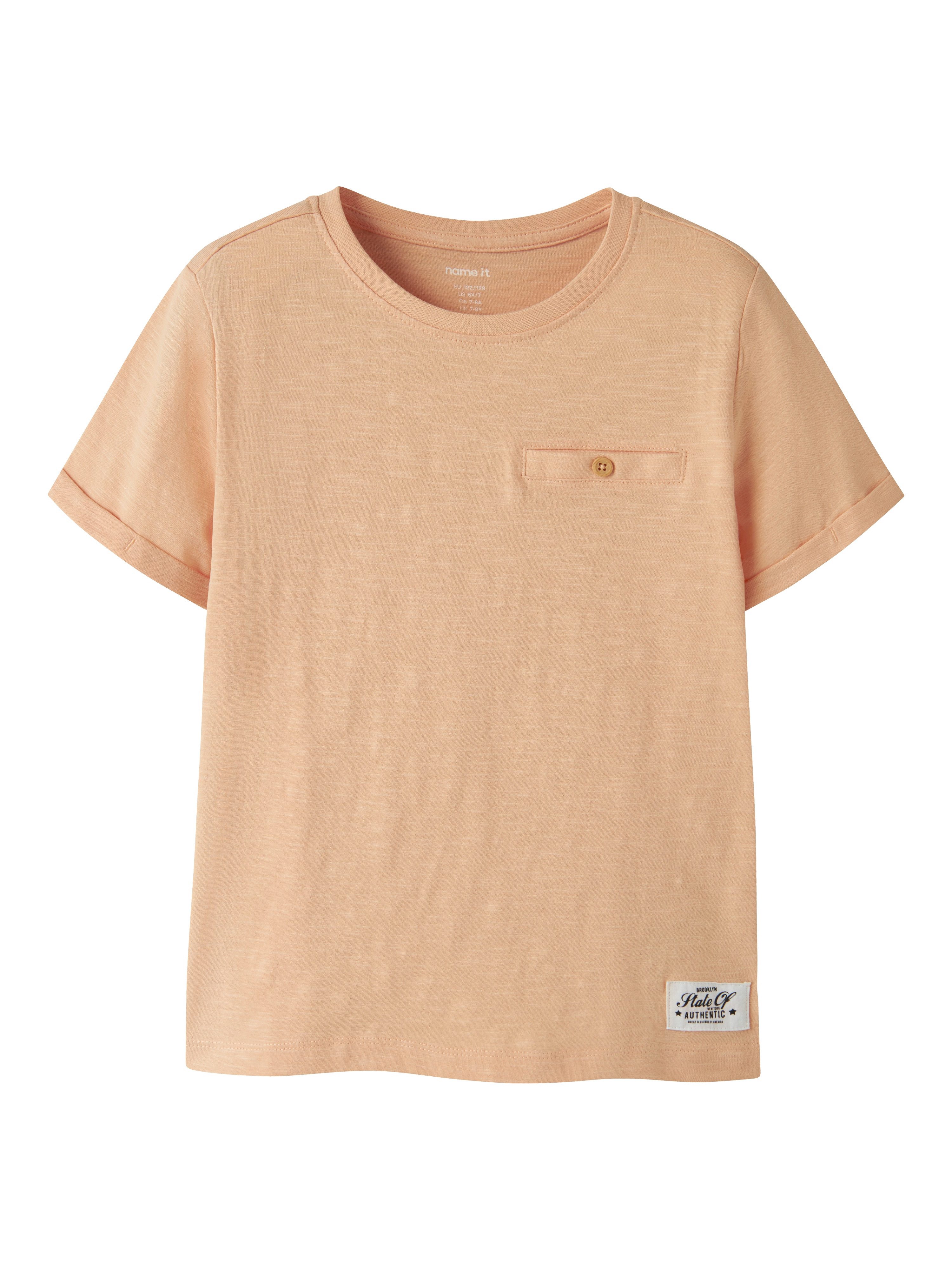 Name It Kurzarmshirt NKMVINCENT SS TOP F NOOS Baumwolle, Brusttasche
