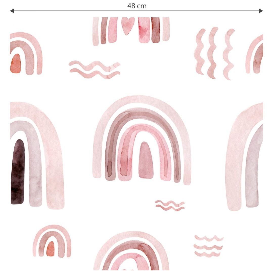 K&L Wall Art Mustertapete Mädchen Schlafzimmer Baby Rosa Regenbogen Kleinki günstig online kaufen