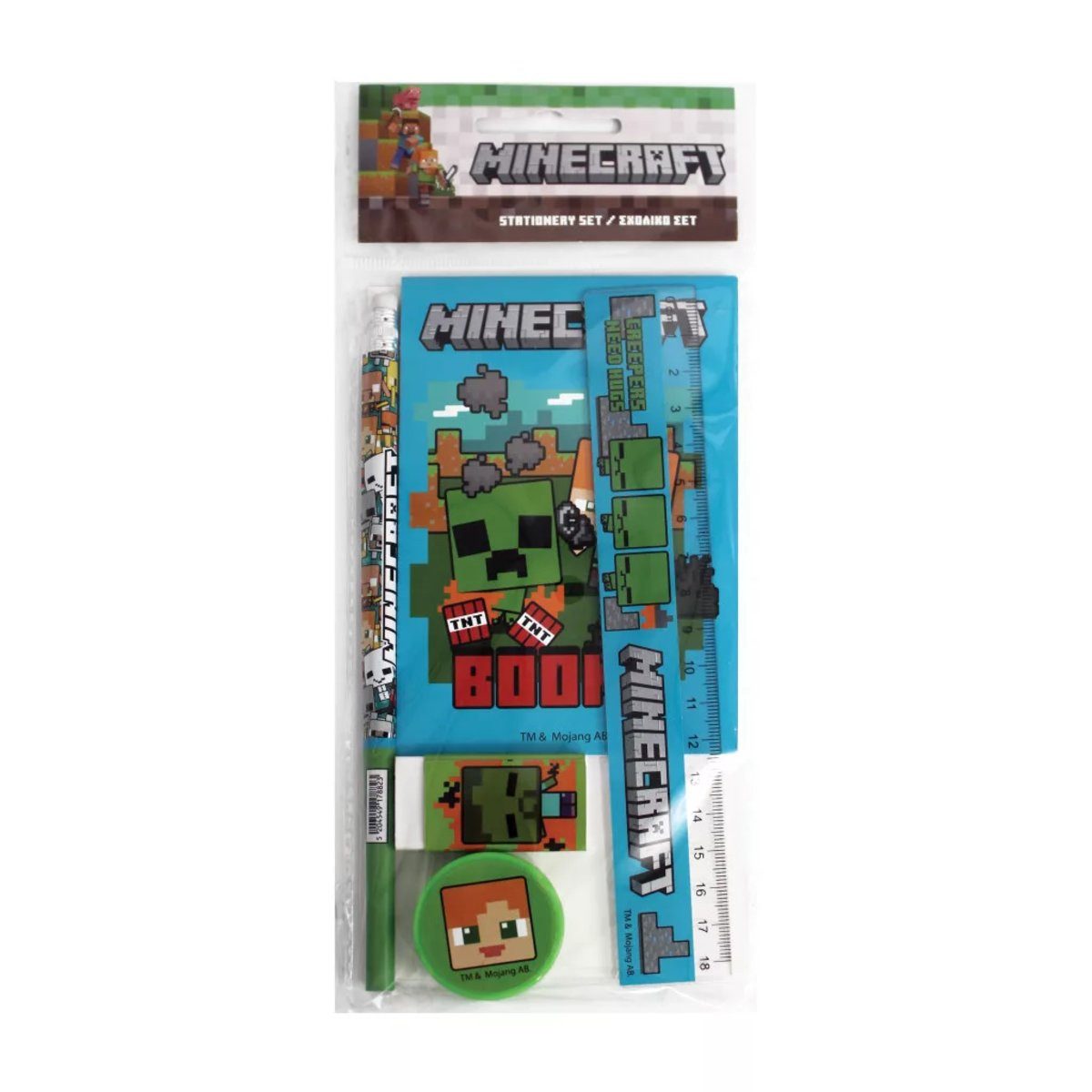 Minecraft Kreativset Minecraft Creepers Need Hugs 5-teiliges Schreibset
