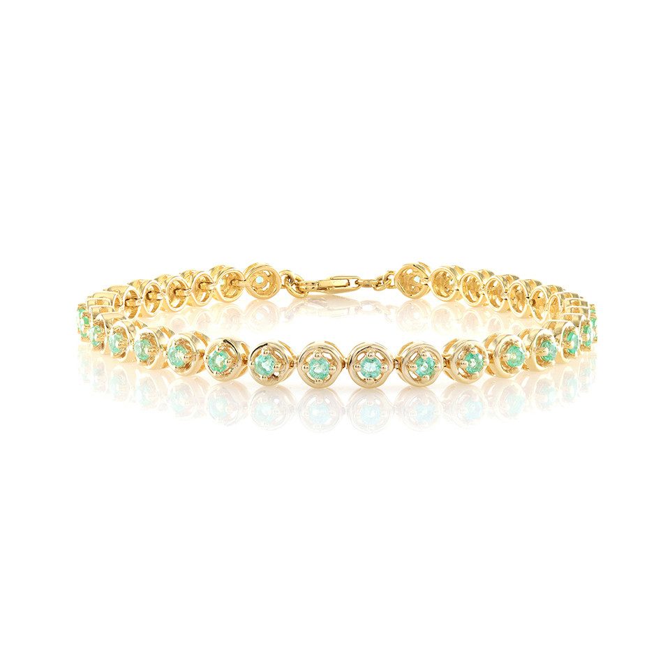 Cavill Silberarmband Russischer Smaragd Vergoldetes Silberarmband günstig online kaufen