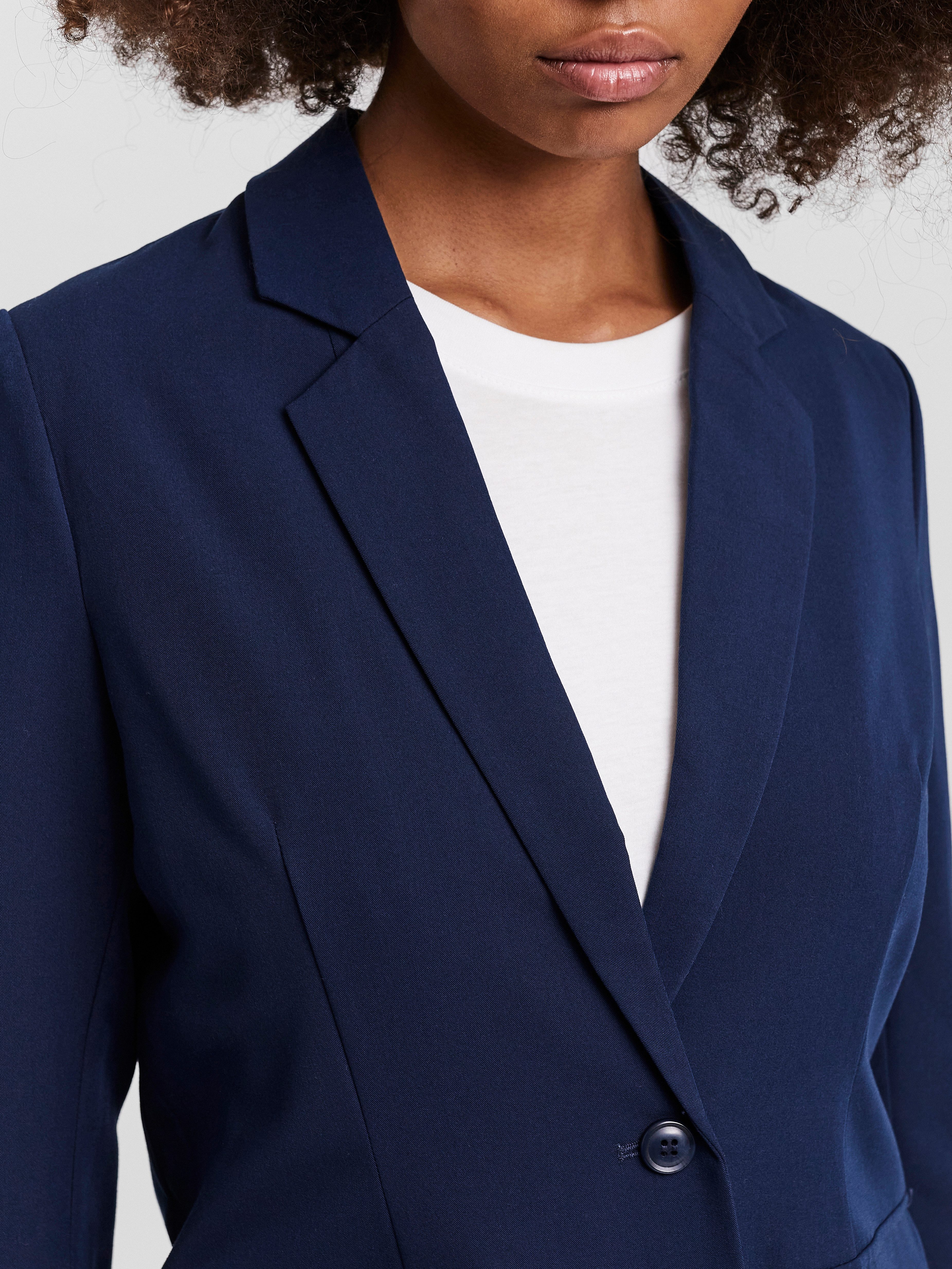 Vero Moda Longblazer VMZELDA LS LOOSE BLAZER NOOS lässige Form, 1-Knopf Verschluss