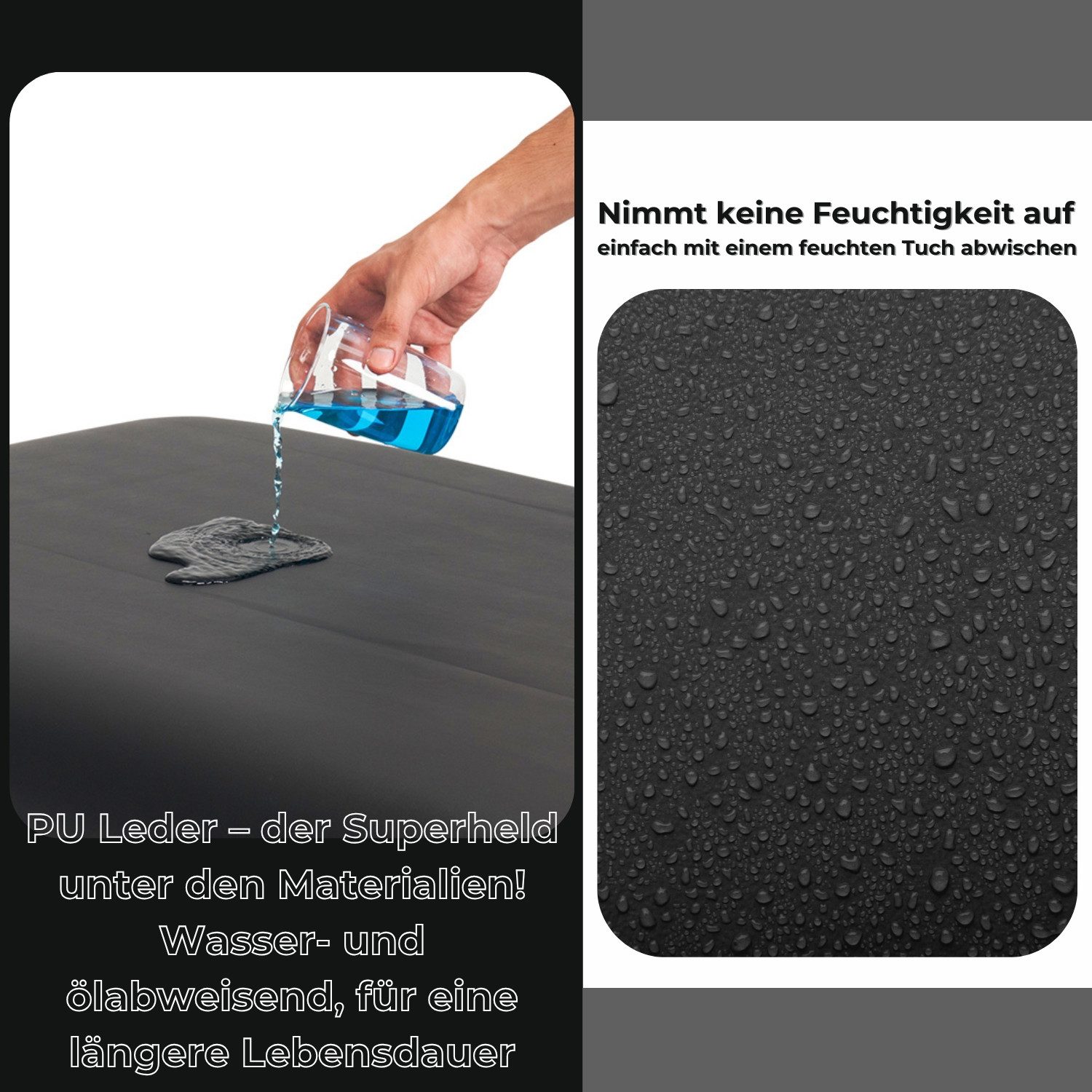 PROMAFIT Massageliegenbezug Lederüberzug, strapazierfähige Lederabdeckung für mobile Massageliegen, Polyurethan, Gummizug: rundum, (1 Stück), wasser- und ölabwe – Bild 4 von 5
