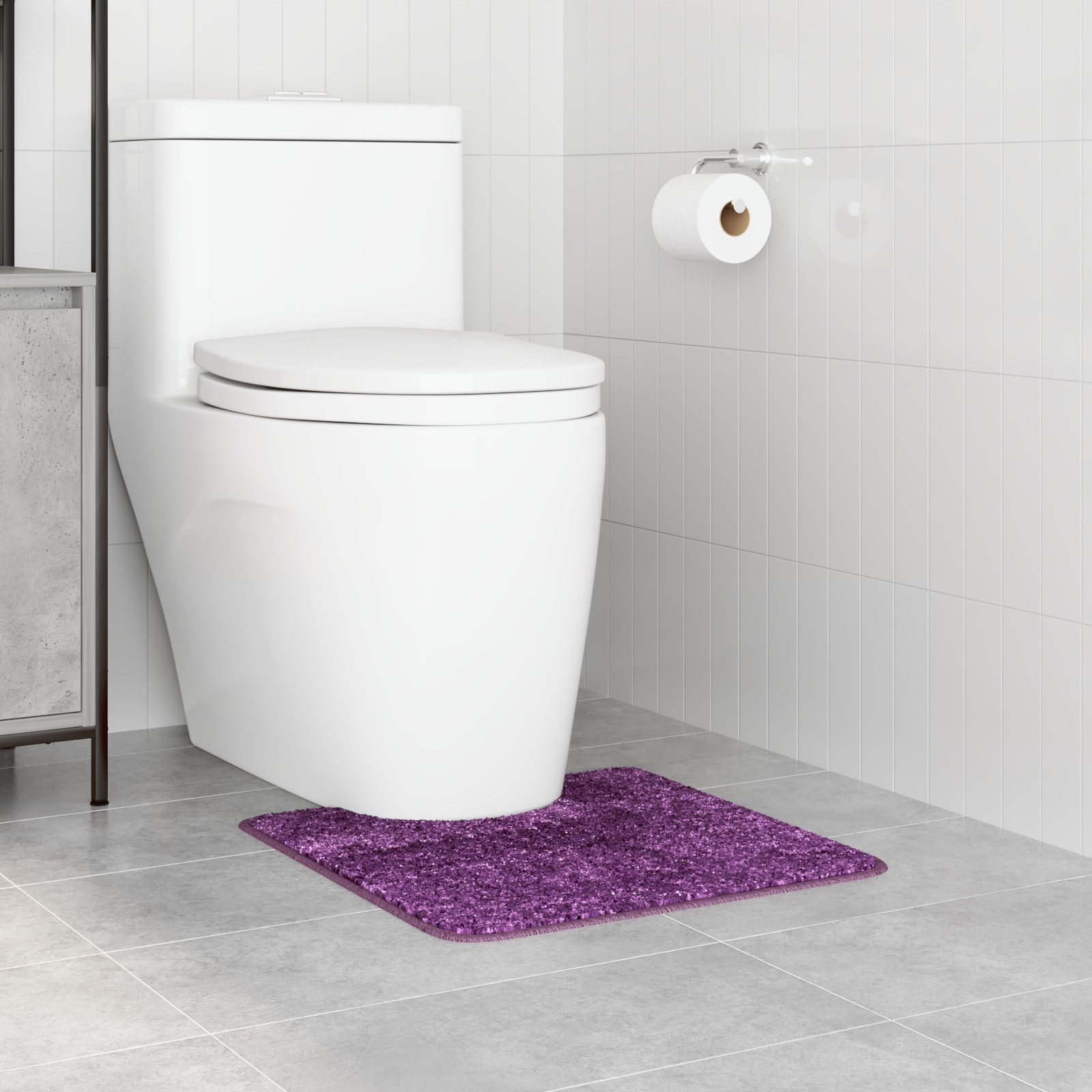 vidaXL Badematte Badematte U-Form Lila 50x50 günstig online kaufen