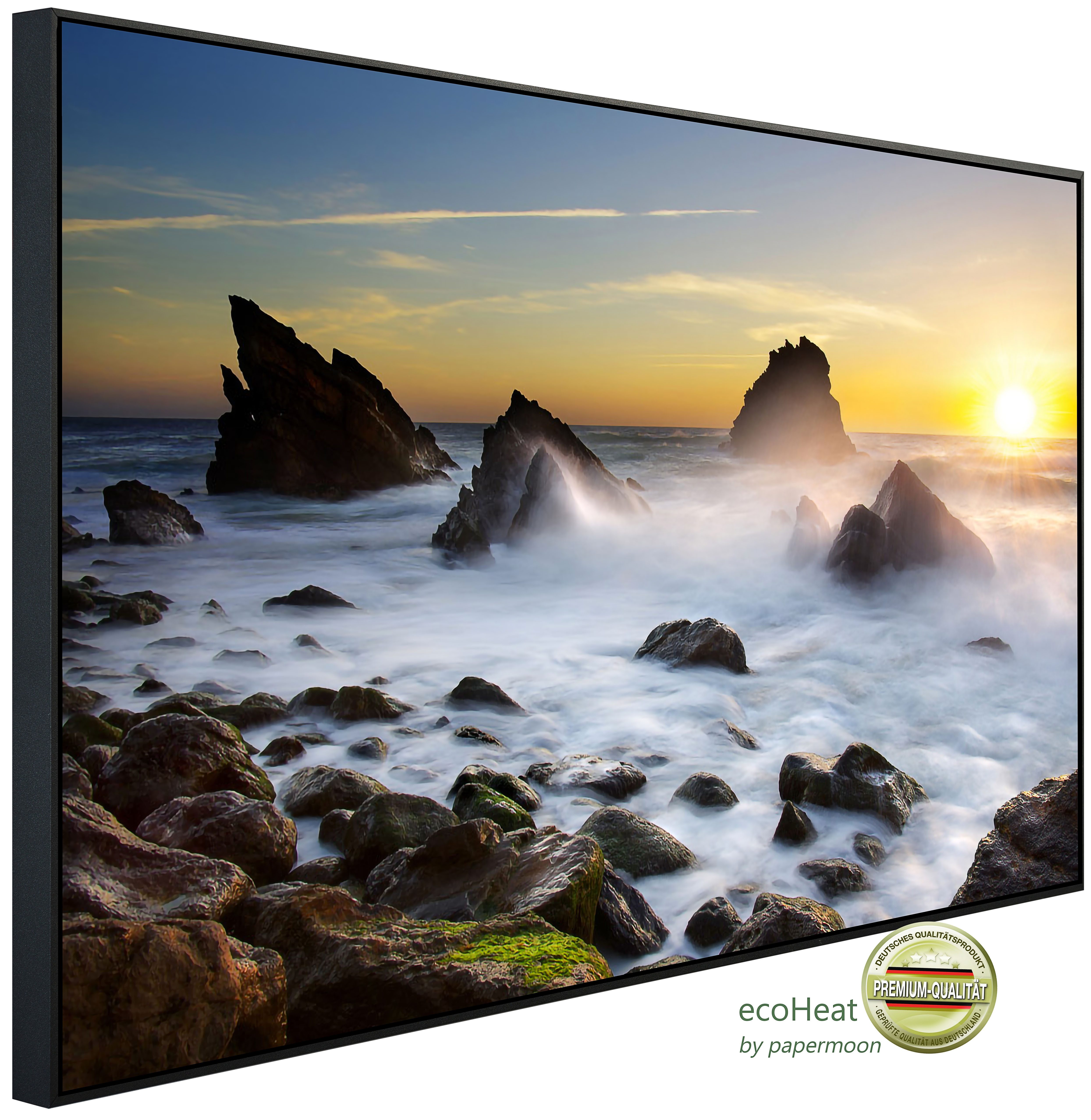 Papermoon Infrarotheizung INFRAROT-BILD-HEIZUNG, Adraga Beach Portugal, TÜV-Rheinland/GS zertifiziert, angenehme Strahlungswärme