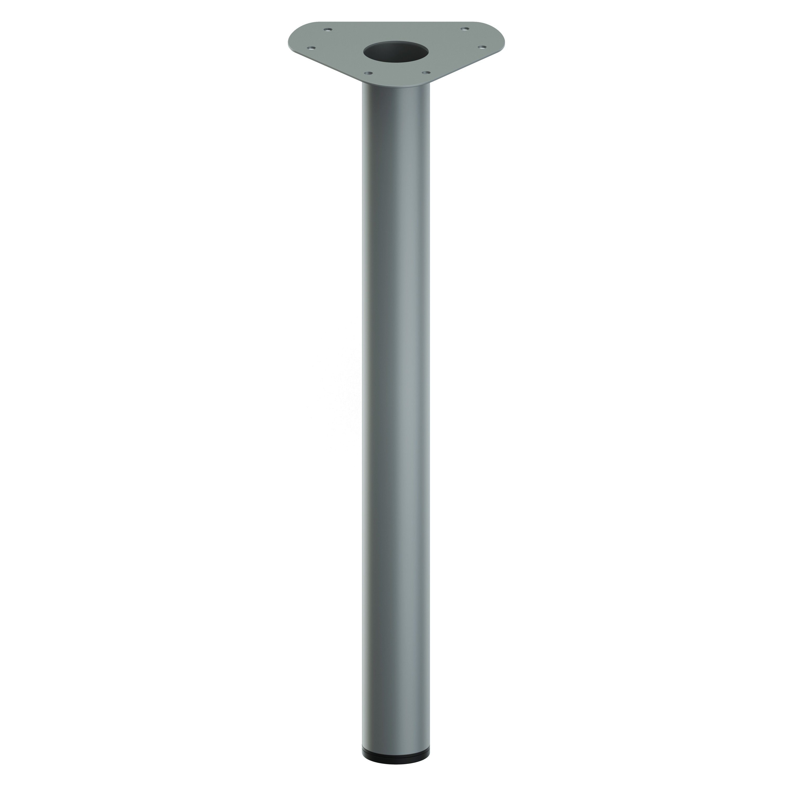 Tischbein cm;Farbe:Silbermatt, mit Möbelfüße Stellfuß Tischbein ib 60 mm - - style Ø integrierten Länge:20 Tischfüße