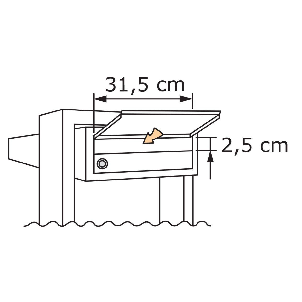 Bravios Briefkasten Briefkastenanlage Four for Stairs Grau Metallic