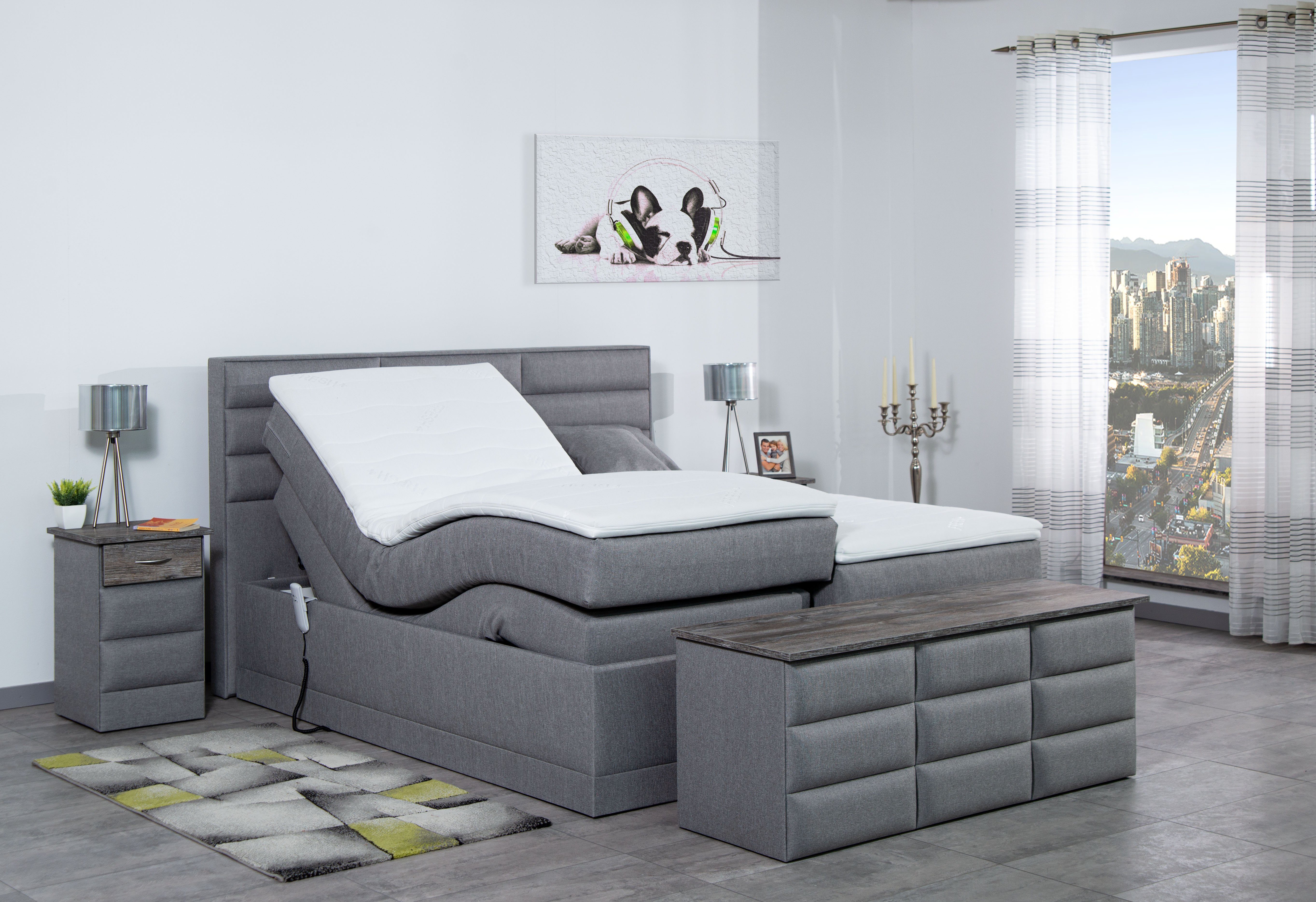 Meisterbetten Boxspringbett Pino (mit Motor, 7-Zonen günstig online kaufen