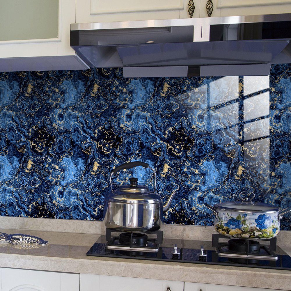 COOL-i ® Fliesenaufkleber Klebefliesen 10 Stück -15cm x 15cm, 3D Fliesenaufkleber (Marmor Optik), PVC Wasserfest,Selbstklebend,Hitzebeständig,Starke Klebefähigkeit