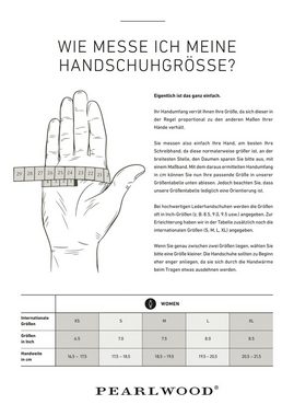 PEARLWOOD Lederhandschuhe Ann Dekorative Handsteppung am Bund