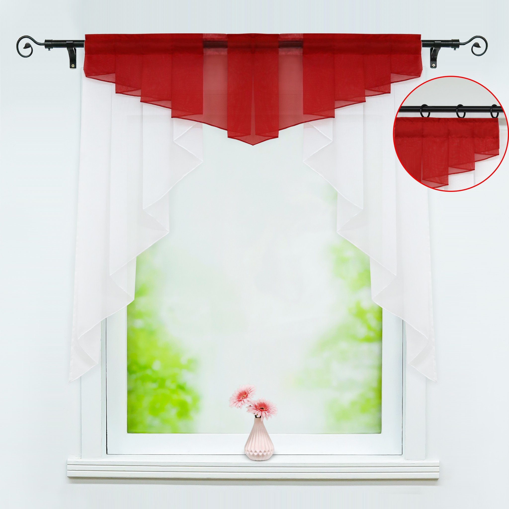 Delien Raffrollo Fiona, mit Stangendurchzug, Bistrogardinen Kleinfenster, K günstig online kaufen