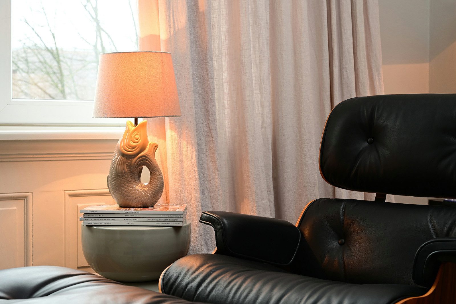 Giftcompany Tischleuchte Monsieur Carafon Fisch Lampe L weiß 52cm günstig online kaufen