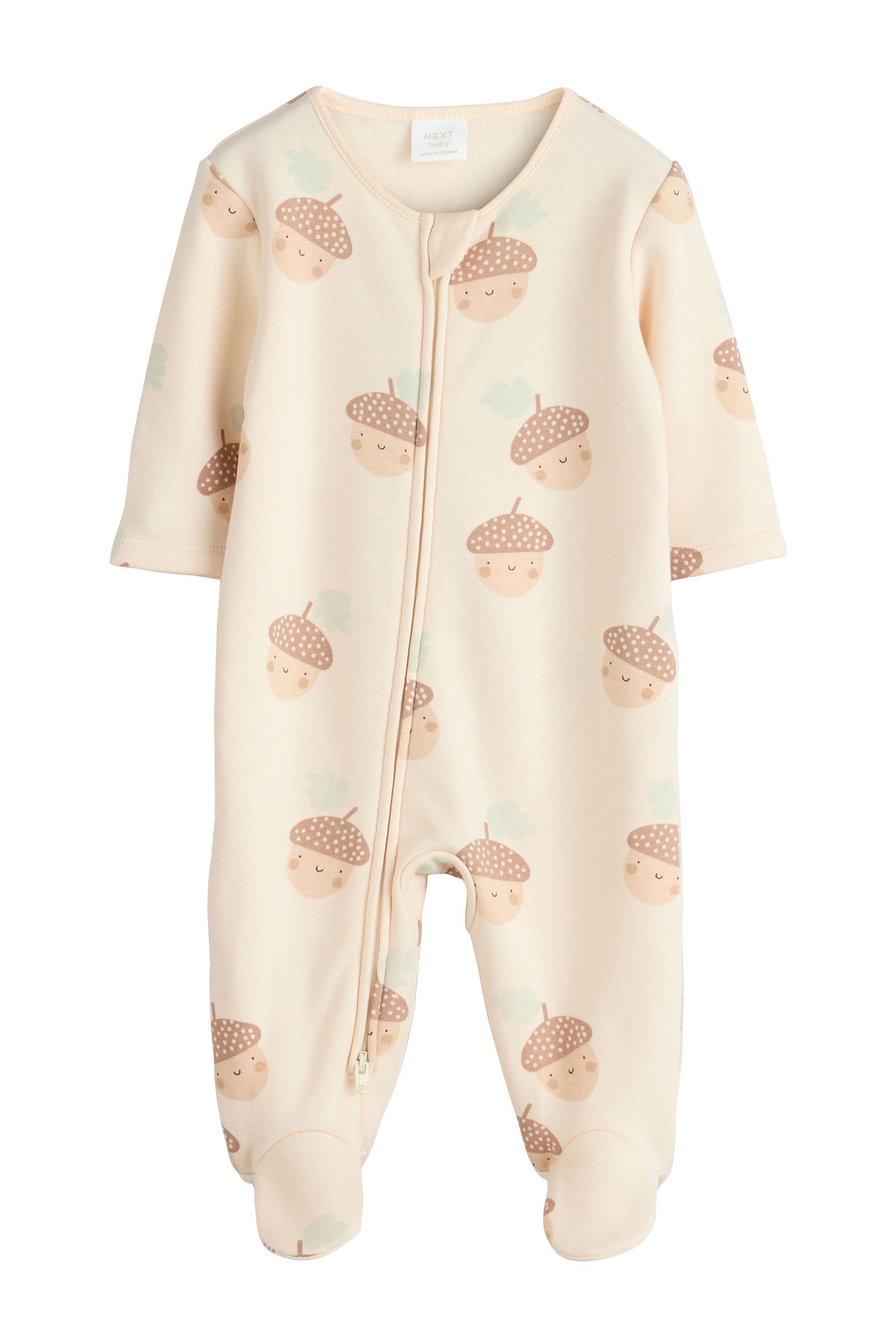 Schlafoverall Baby Schlafanzug mit Fleecefutter und 2Wege-RV