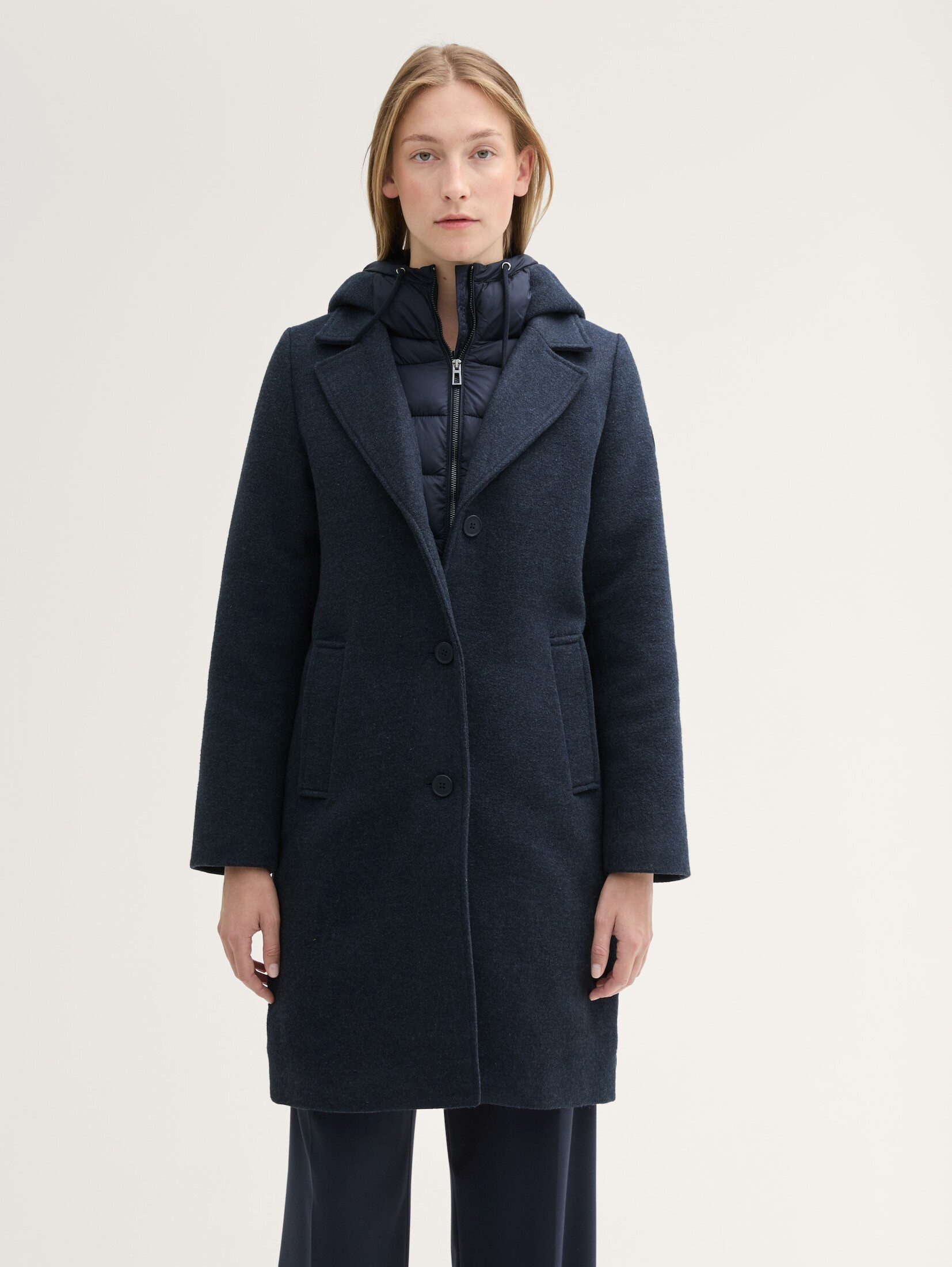 TOM TAILOR Steppmantel 2-in-1 Look Wintermantel 2-in-1 Look Wintermantel