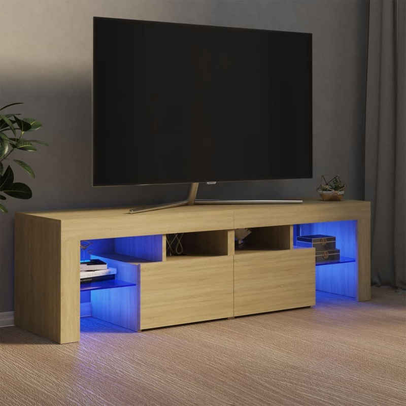 vidaXL TV-Schrank TV-Schrank mit LED-Beleuchtung Sonoma-Eiche 140x36,5x40 cm (1-St)