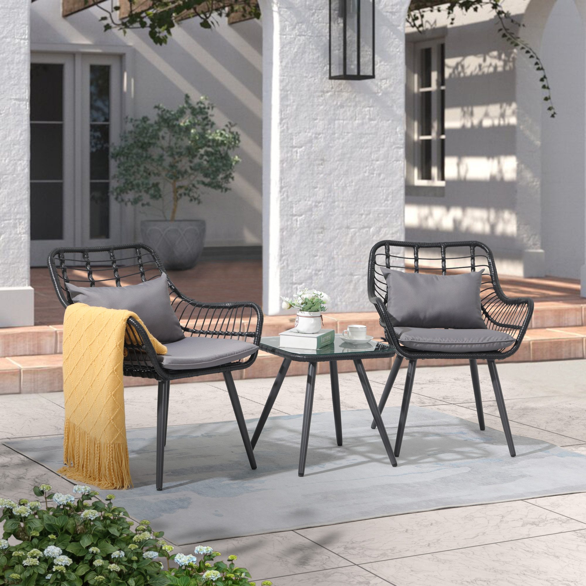 JOIVI Balkonset Bistro-Set, Gartenmöbel-Set, Balkonmöbel-Set für günstig online kaufen