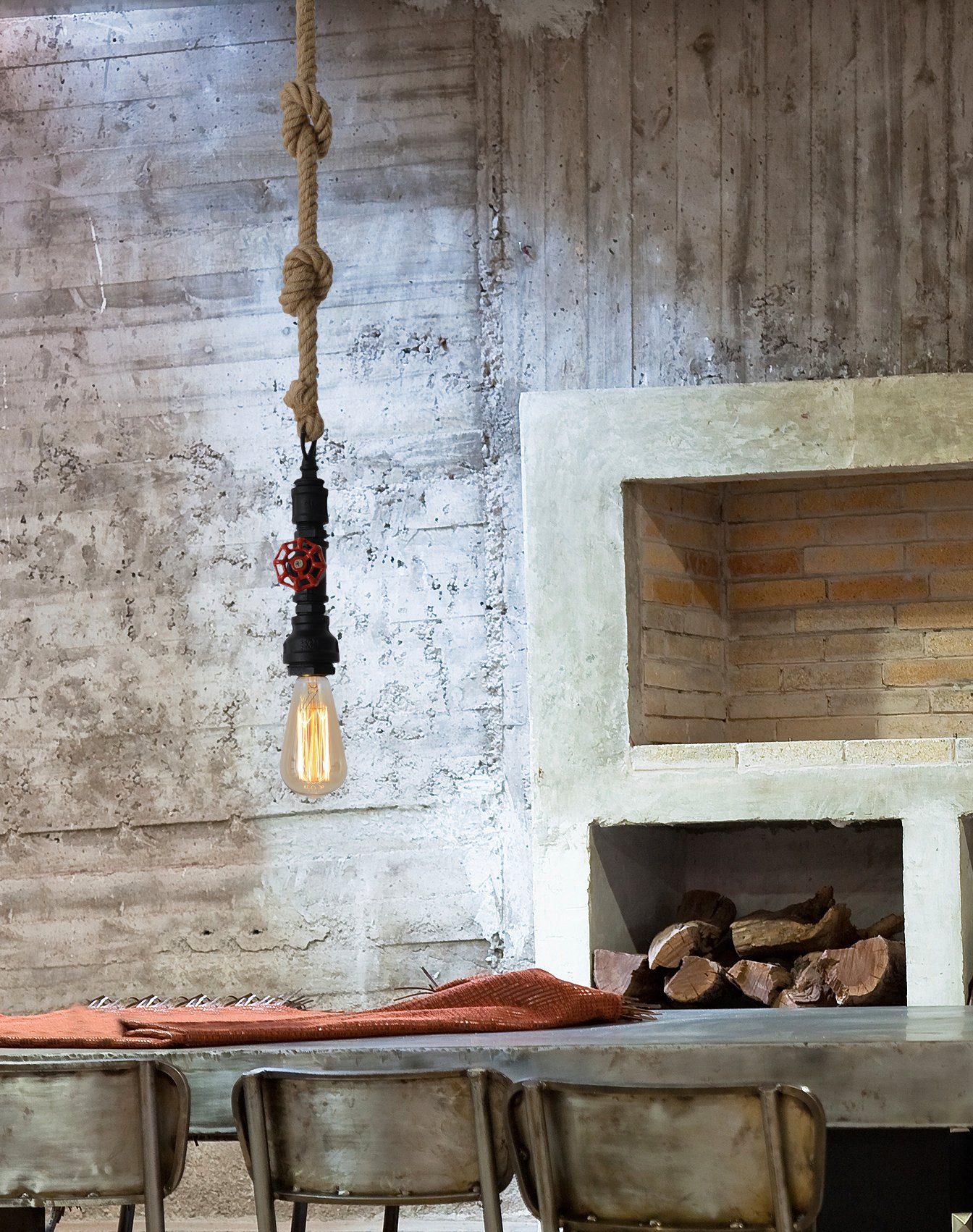 näve LED Pendelleuchte Vintage, LED wechselbar, Warmweiß, LED Hängelampe, LED Hängeleuchte