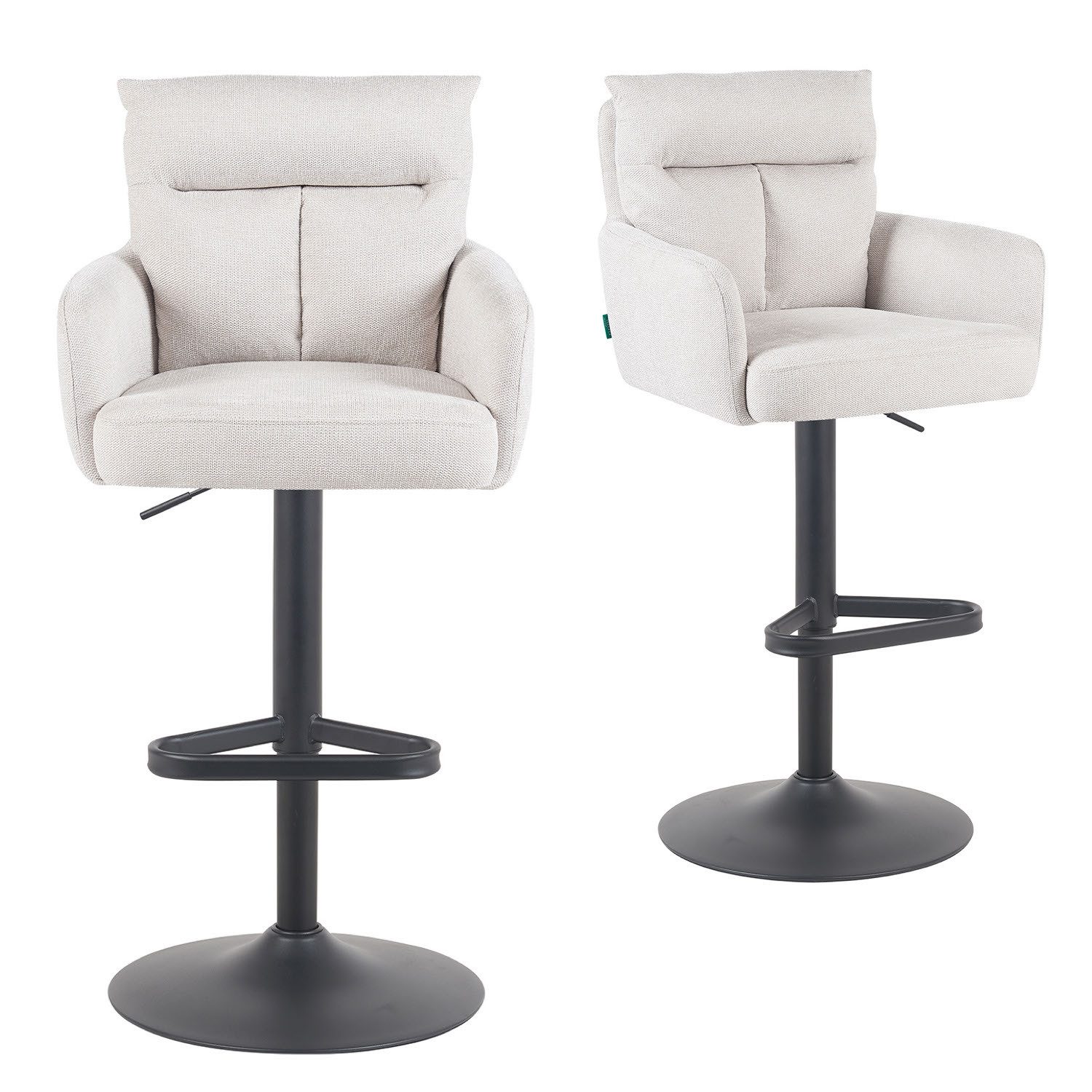 DUBI Möbel Barhocker Leo 2er-Set, Chrom, 360° drehbar, höhenverstellbar im günstig online kaufen