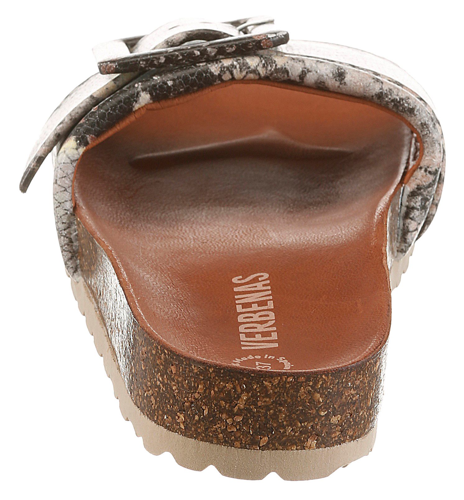 VERBENAS REIKO MAMBA Pantolette Hausschuh, Sommerschuh, Strandschuh, Urlaubsschuh zum Schlupfen