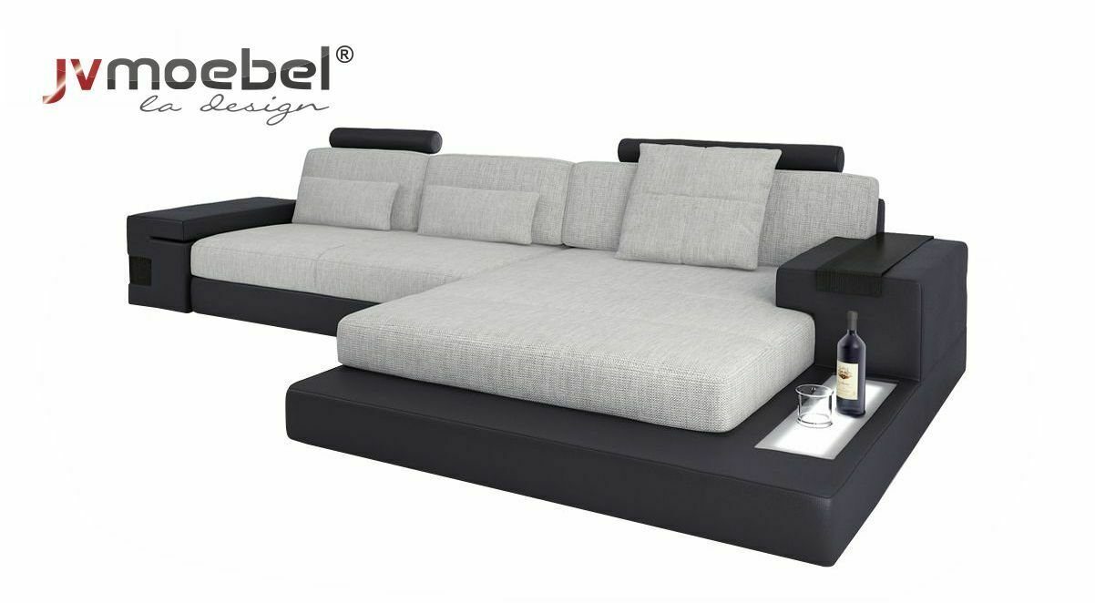 JVmoebel Ecksofa, Stoff L-Form Couch moderne Wohnzimmer Design großes Ecksofa Textil