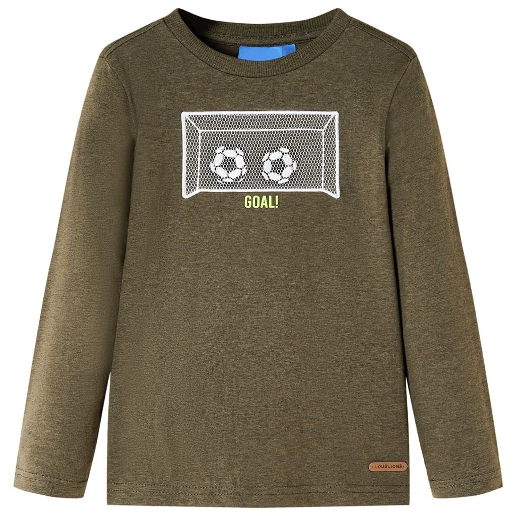 Langarmshirt Kinder-Langarmshirt Khaki Melange 128