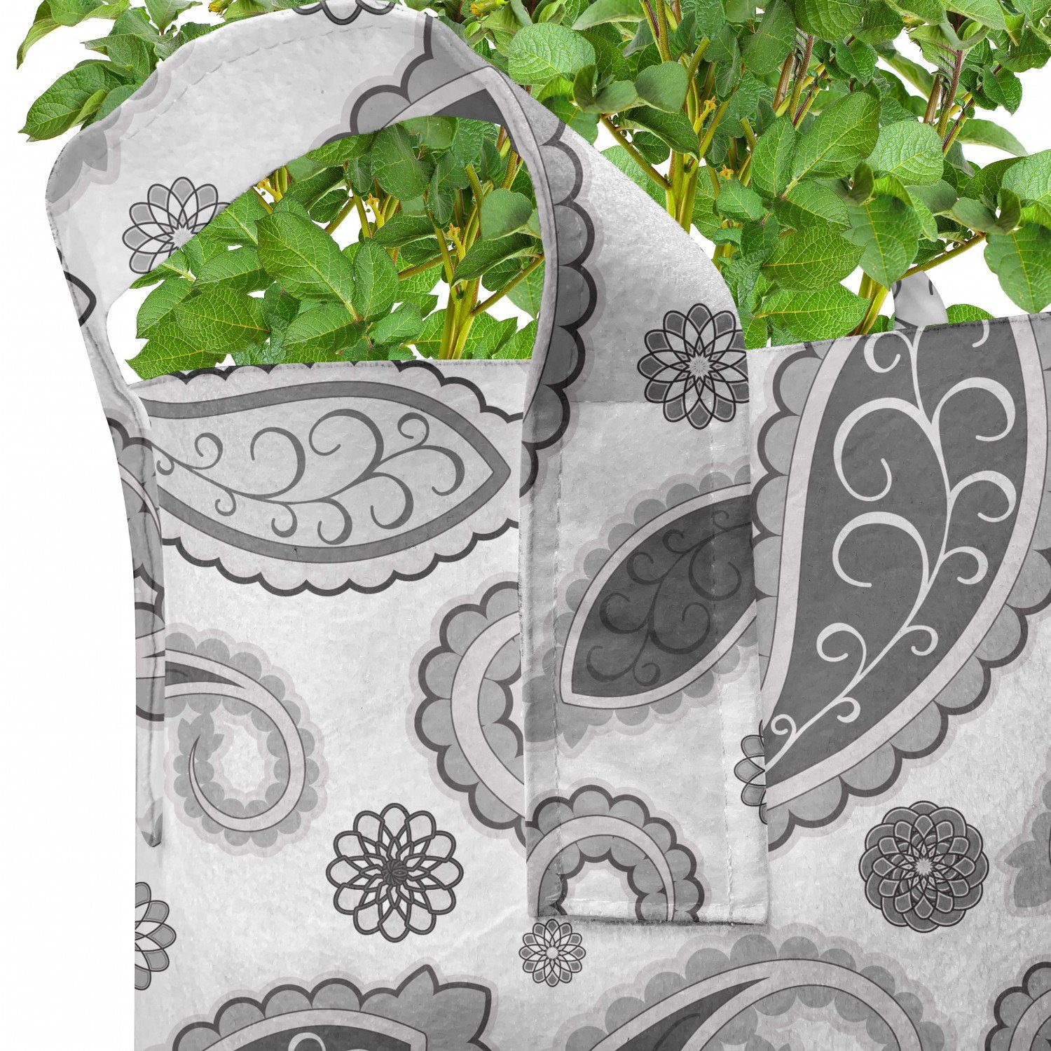 Oriental Stofftöpfe Pflanzkübel Pflanzen, Blatt mit für Paisley Abakuhaus Röschen Griffen hochleistungsfähig