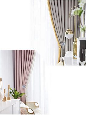 Duschvorhangklammer Magnetische Vorhang-Krawatten, Vorhang-Clips, Vorhang-Haken, 2 Stück, FIDDY, (50-St)