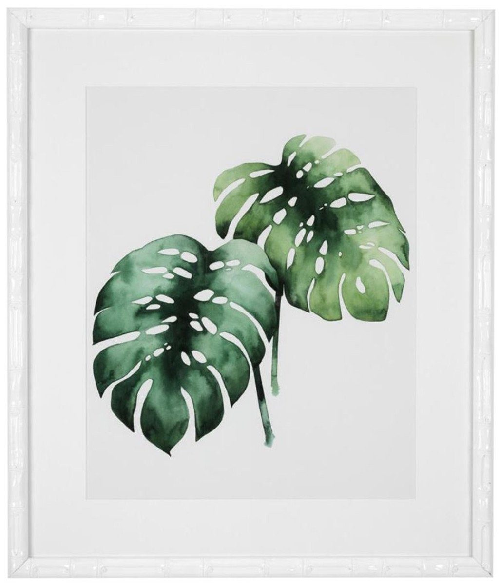 / Pflanzen cm Padrino Weiß Set x / Casa Tropische H. - 59 Grün 69 Deko Kunstdruck Bilder Luxus Bilderrahmen