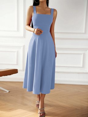 AFAZ New Trading UG Abendkleid Damen V-Ausschnitt Sommerkleider Ärmellos Kleider A-Linie Maxi Kleider
