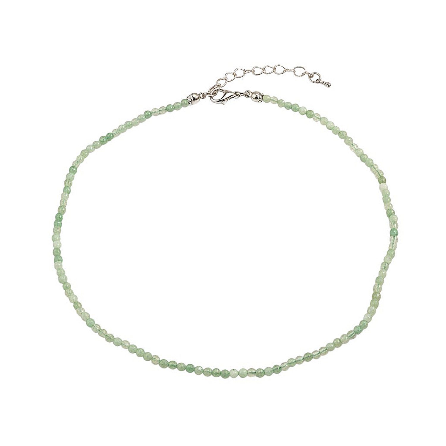 KARMA Kette ohne Anhänger Halskette Damen Naturstein 39 cm Kette vers. Farben (Damenhalskette Edelsteinkette, 1-tlg., Schmuck für Frauen verstellbar), verschiedene Steine