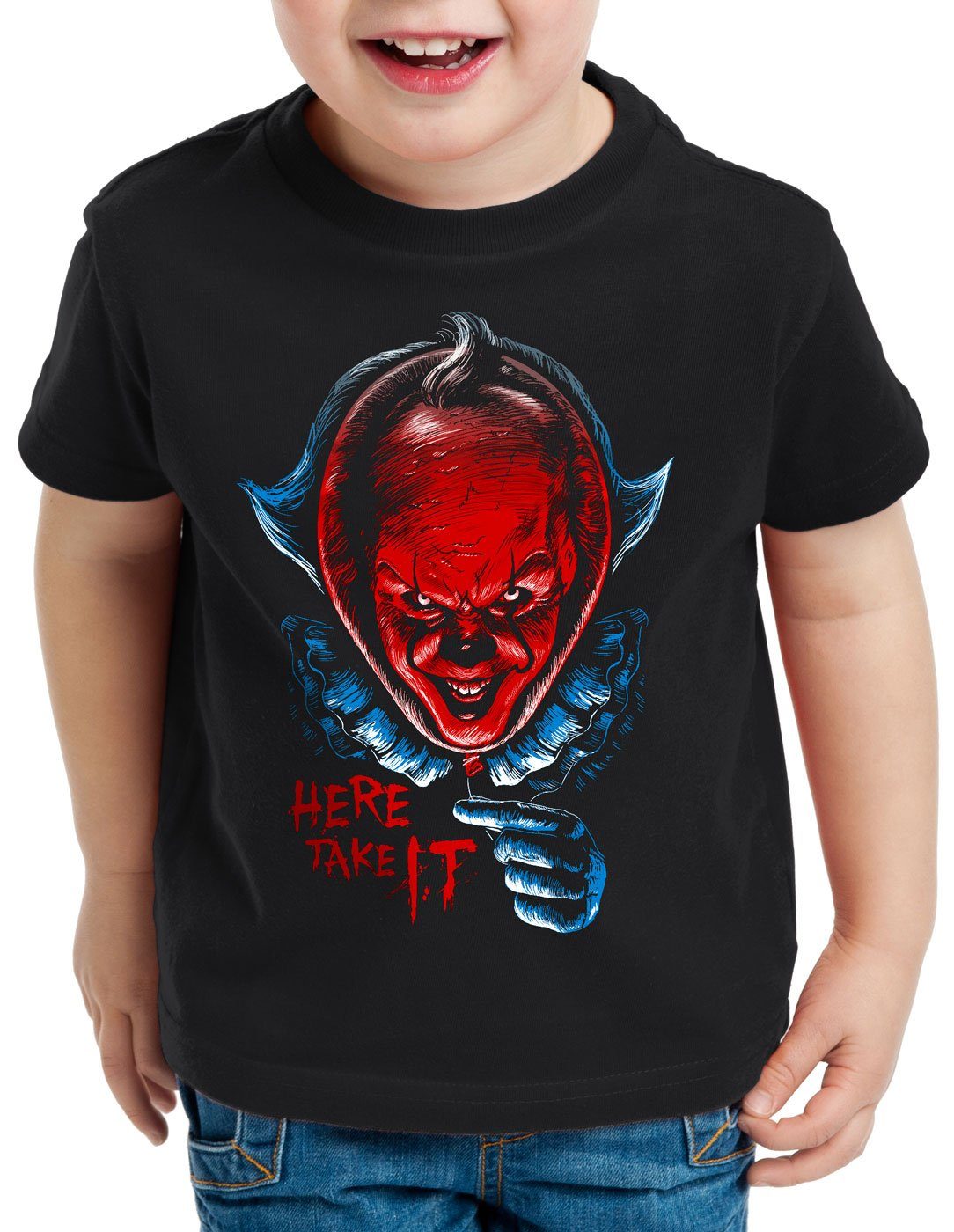 style3 Print-Shirt horror ES Kinder clown Nimm T-Shirt pennywise